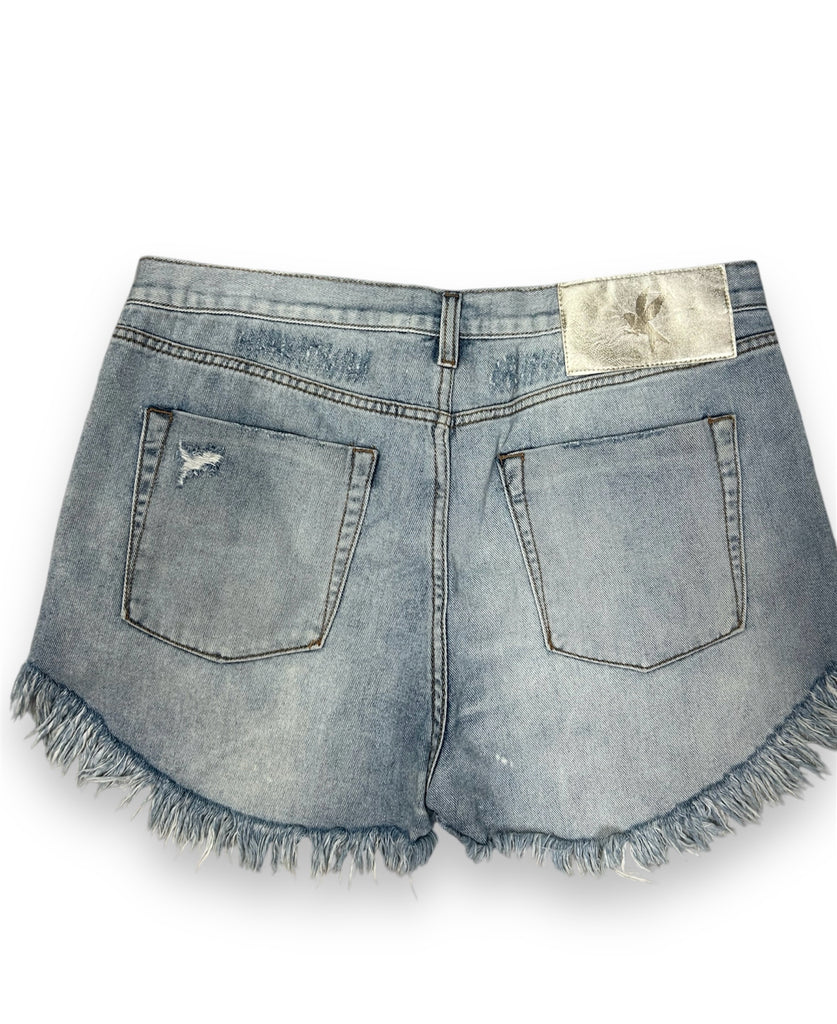ONE X ONE TEASPOON MONT BLUES LIBERTINES ALTERED DENIM CUT OFF SHORTS SIZE 32