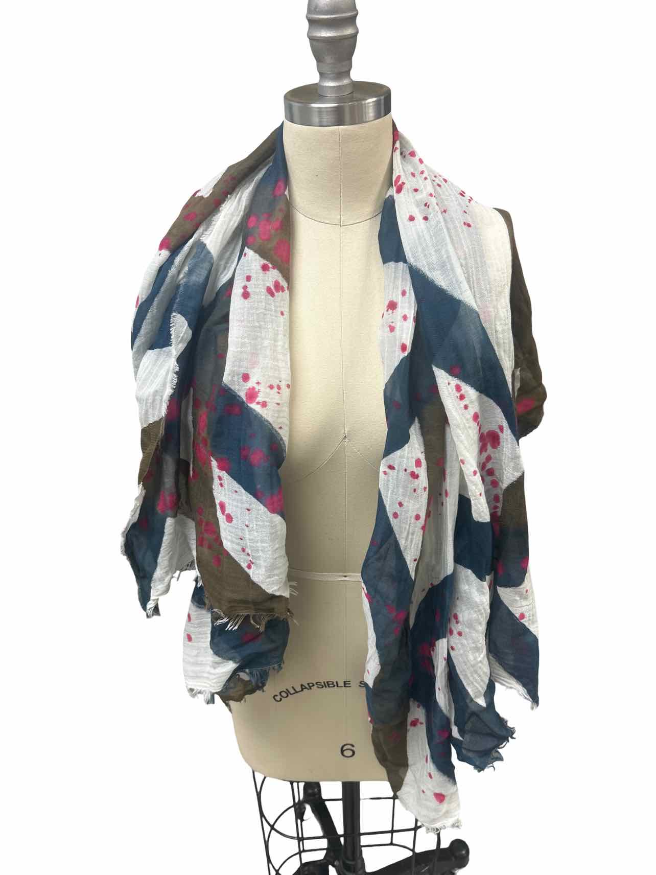 FALIERO SARTI 100% COTTON ABSTRACT PRINT SCARF