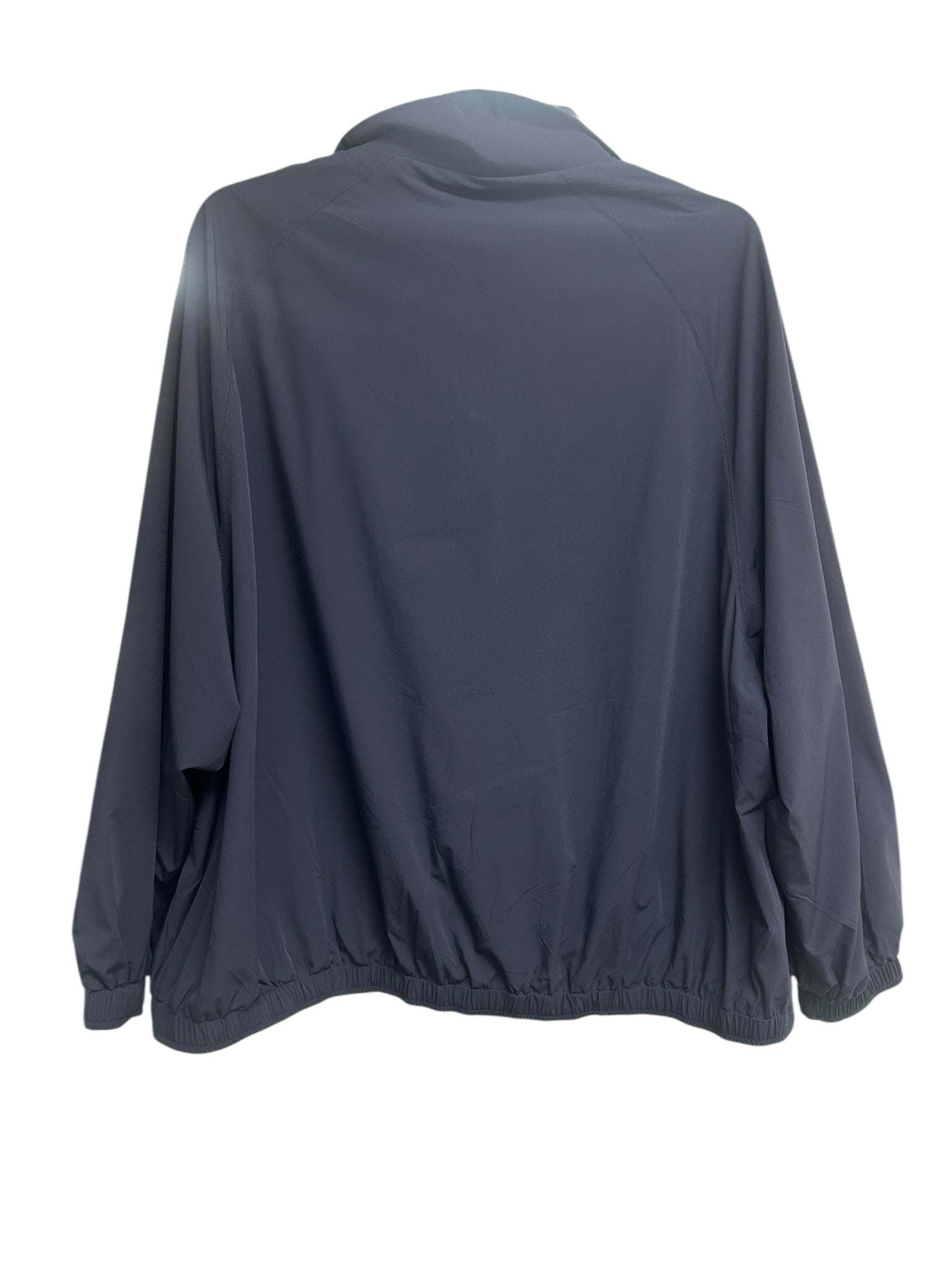 SET ACTIVE NYLON OVERSIZED NAVY SNAP LONG SLEEVE PULLOVER SIZE SMALL