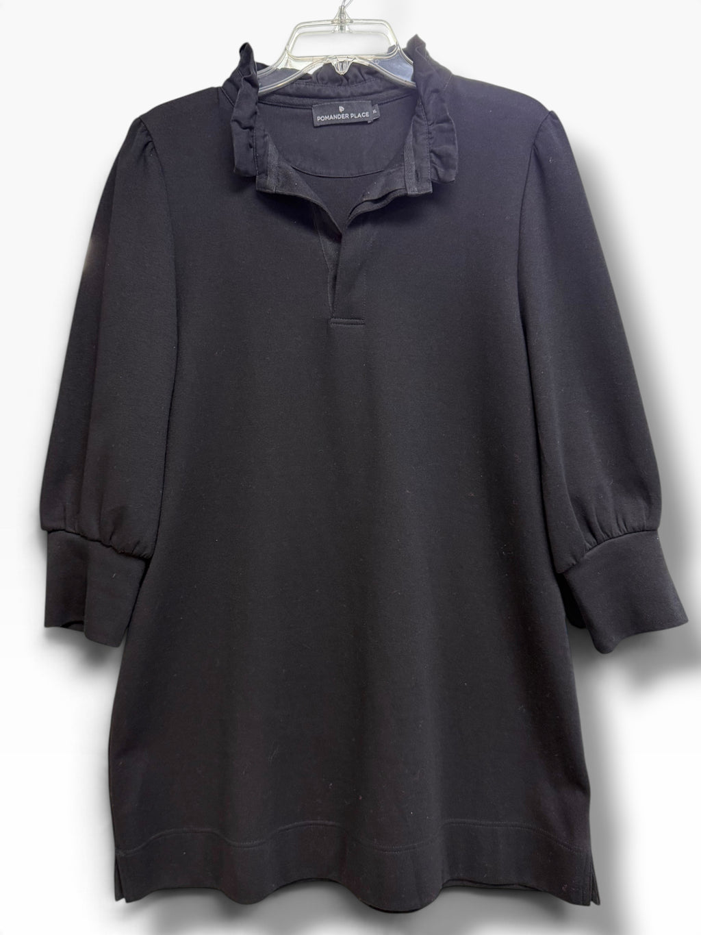 TUCKERNUCK POMANDER PLACE BLACK CHARLOTTE TERRY MINI DRESS SIZE XL