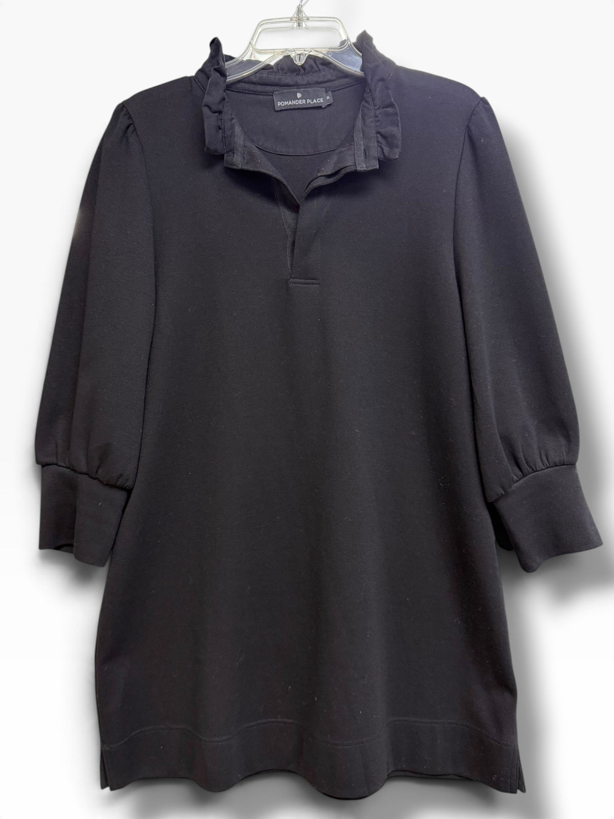 TUCKERNUCK POMANDER PLACE BLACK CHARLOTTE TERRY MINI DRESS SIZE XL