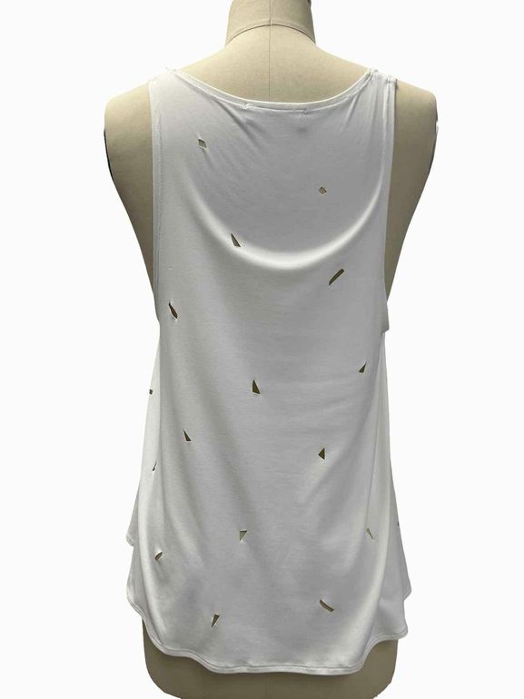 SYMPLI LASERCUT DRAPED SLVLS TOPPER SIZE: 4