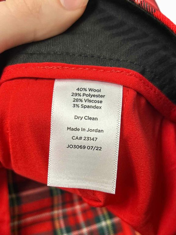 TALBOTS NWT HAMPSHIRE TARTAN SLIM ANKLE PANT SIZE: 14