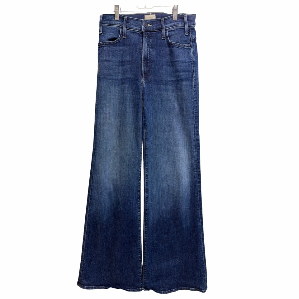 MOTHER JEANS HUSTLER ROLLER SNEAK FLARE LEG HEIRLOOM WASH SIZE 26