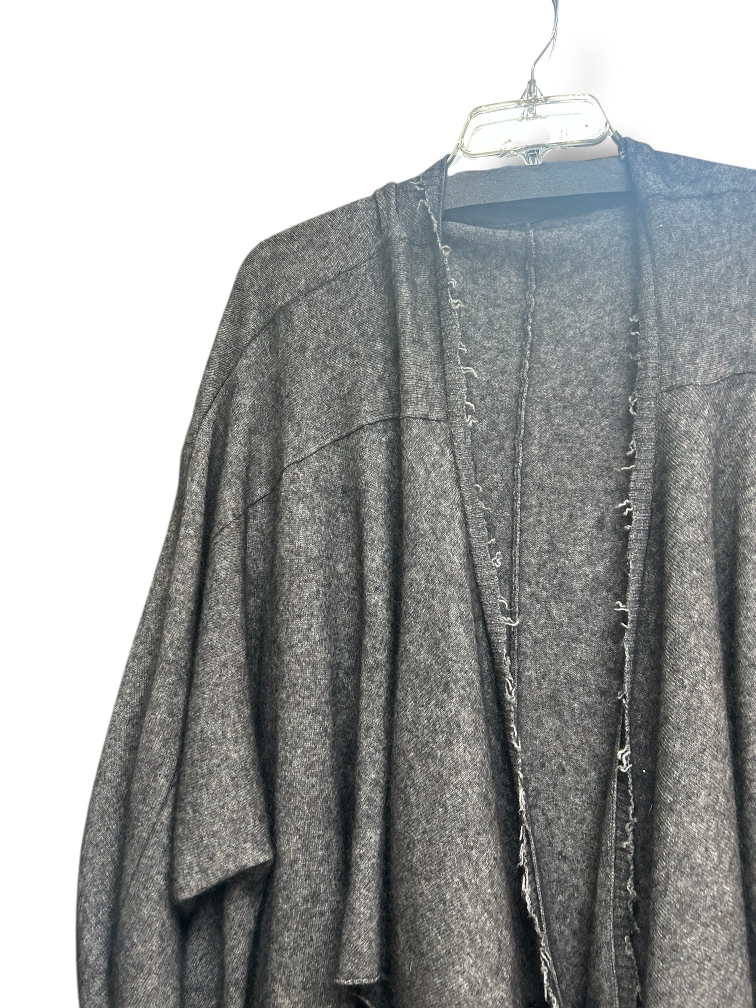 RUNDHOLZ DIP OVERSIZE WRAP SWEATER GRAY SIZE SMALL