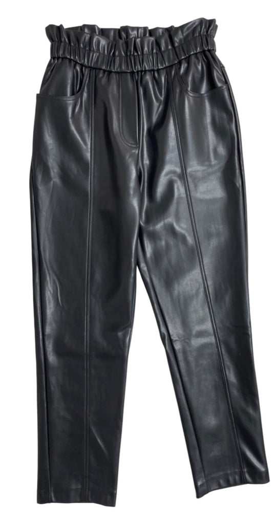 SEN VEGAN LEATHER HIGH WAIST BLACK PANT SIZE XS