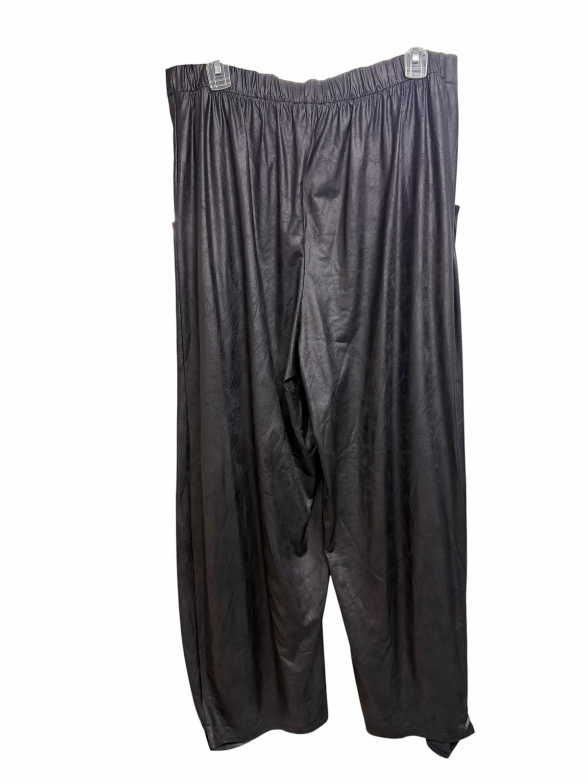 NWT KOZAN JADE BLACK FAUX LEATHER ART TO WEAR PANTS SIZE XL