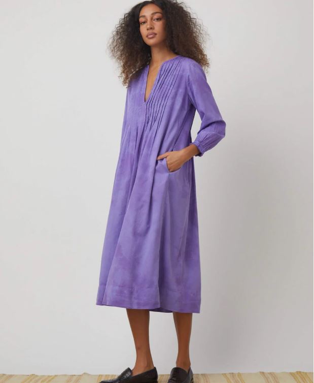 RAQUEL ALLEGRA VICTORIAN PINTUCK DRESS SIZE: 0