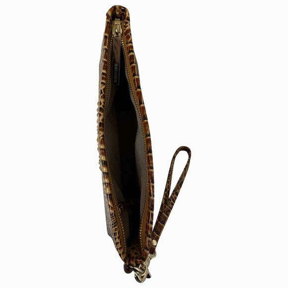 BRAHMIN TOASTED MELBOURNE KAYLA WRISTLET ALMOND CLUTCH