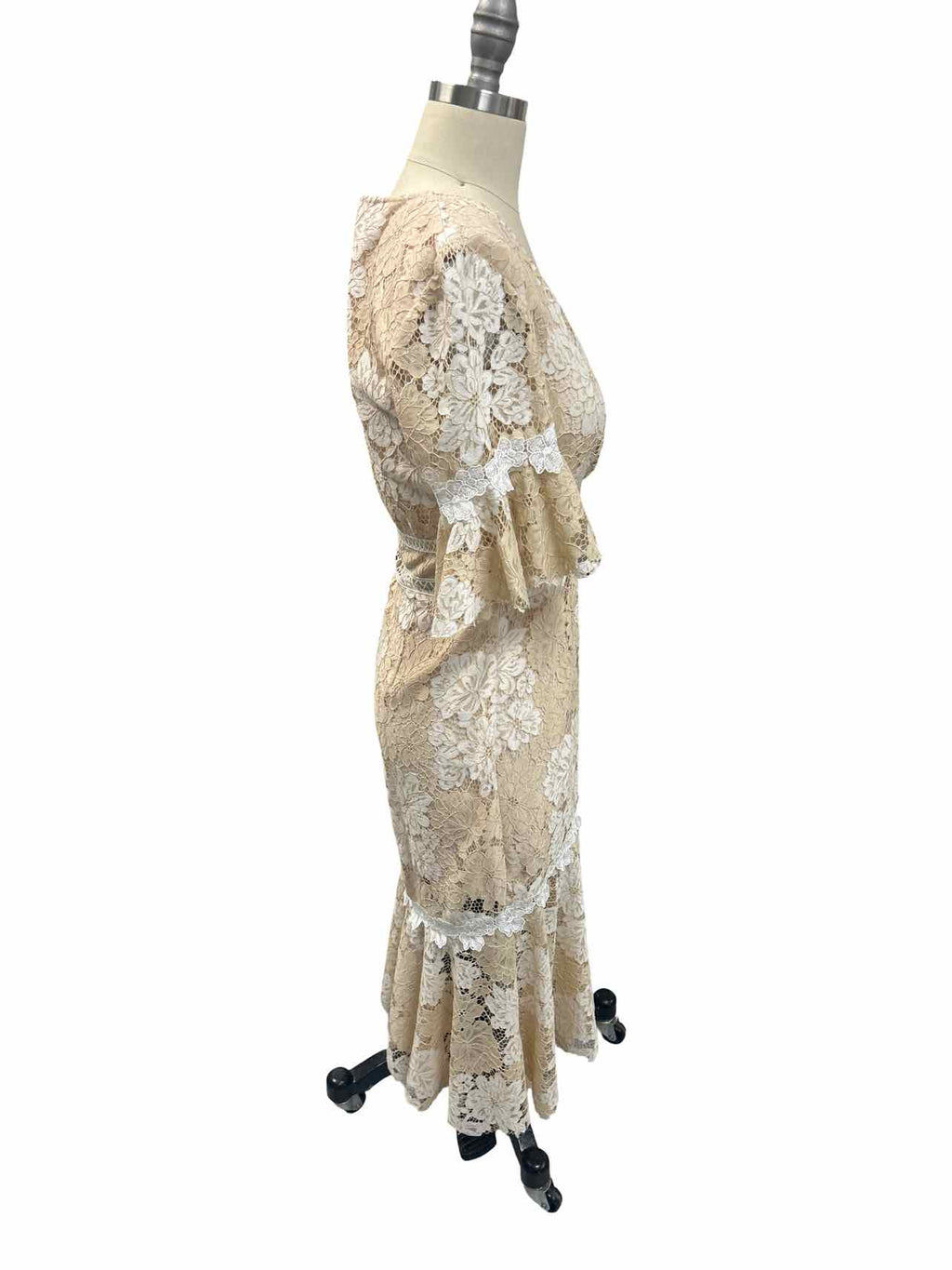 SAYLOR MAGGY FLORAL LACE MIDI SIZE: S