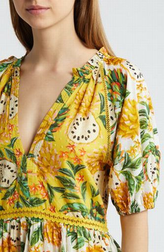 ANTHROPOLOGIE FARM RIO BIRIBA MIX MINI DRESS SIZE: S