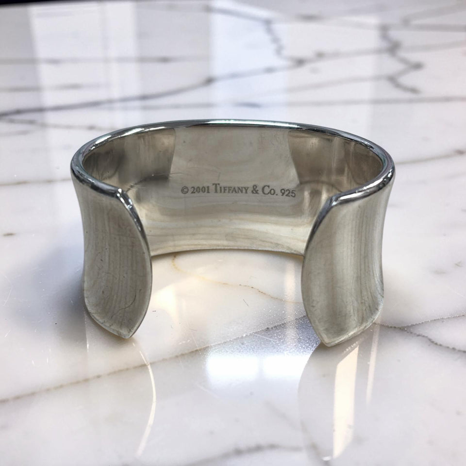 VINTAGE 2001 TIFFANY & CO 1837 STERLING SILVER WIDE CUFF