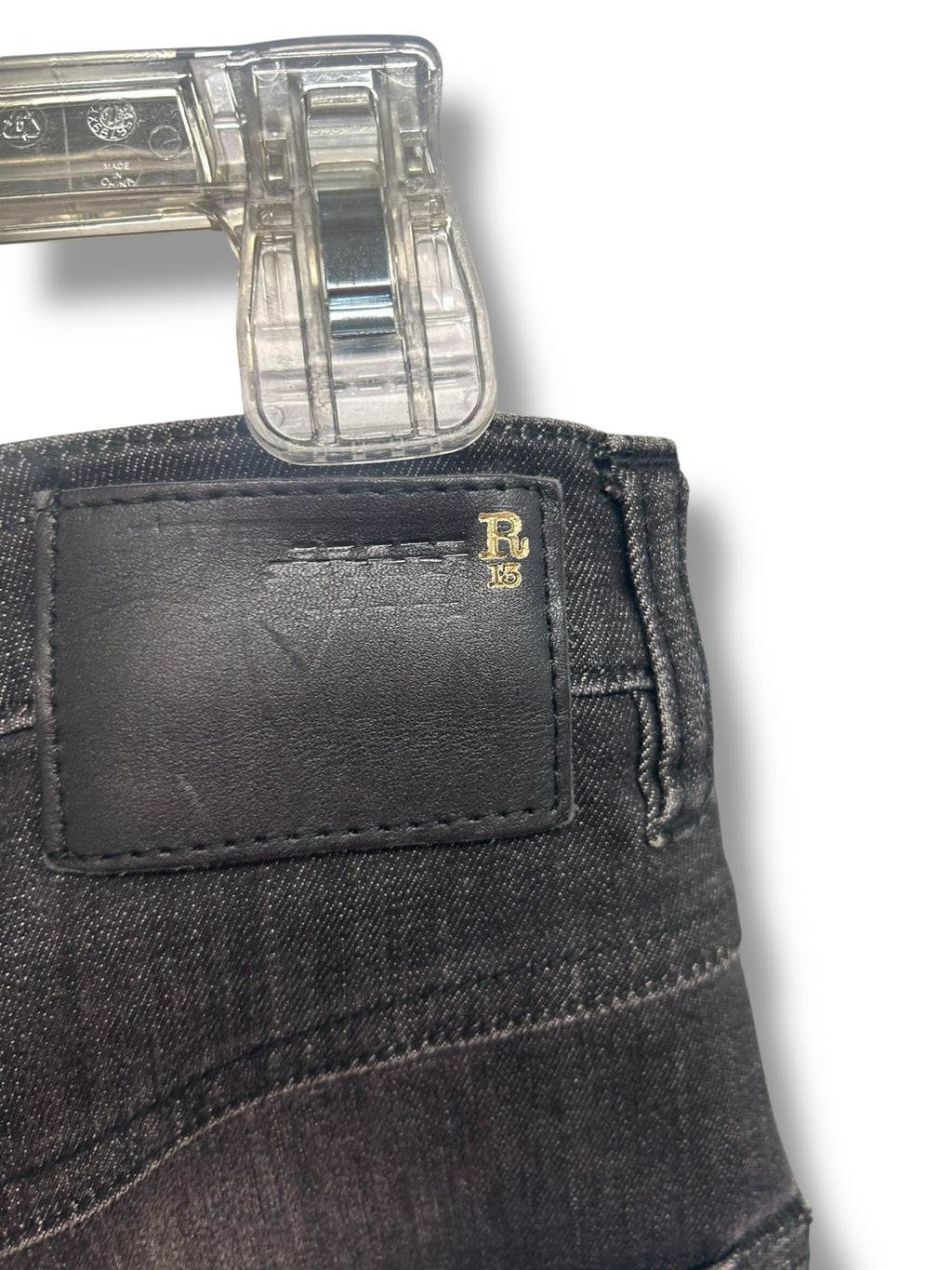 R13 CROSSOVER SKINNY LEG DENIM BLACK MARBLE JEANS SIZE 24 - WEARHOUSE  CONSIGNMENT