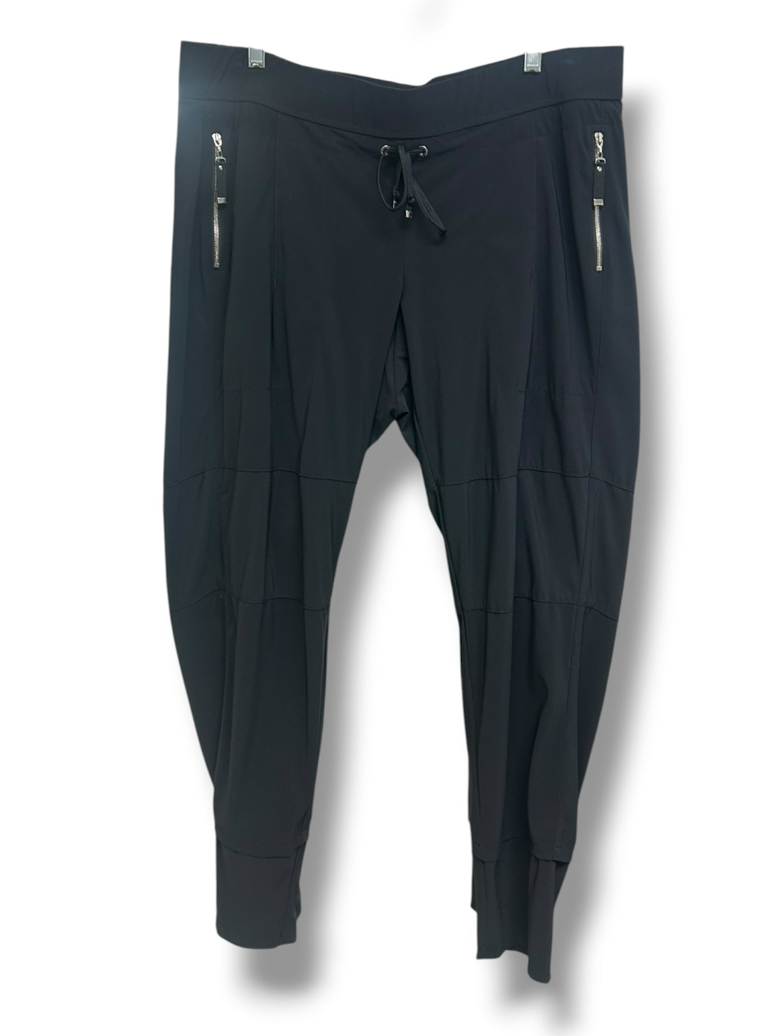 RAFFAELLO ROSSI CANDY STRETCH BLACK PULL ON JOGGER PANTS SIZE XXL