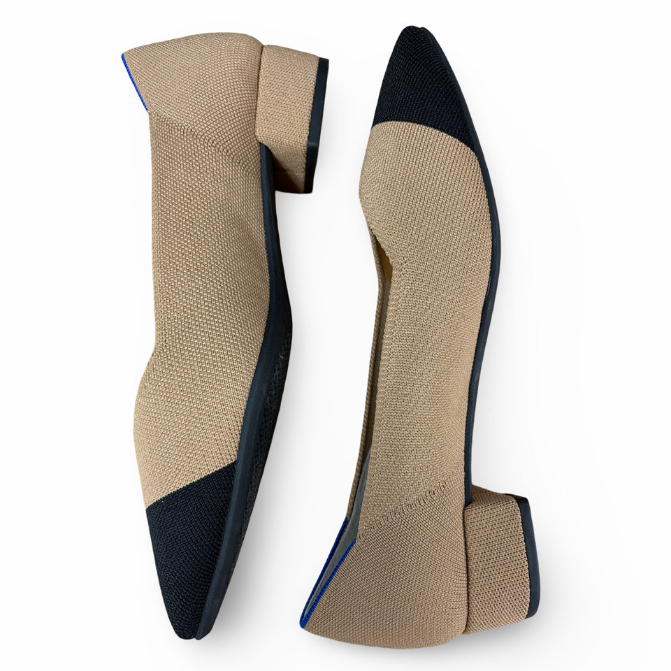 ROTHY'S THE HIGH POINT WREN CAPTOE KNIT BLOCK HEEL SIZE 10.5
