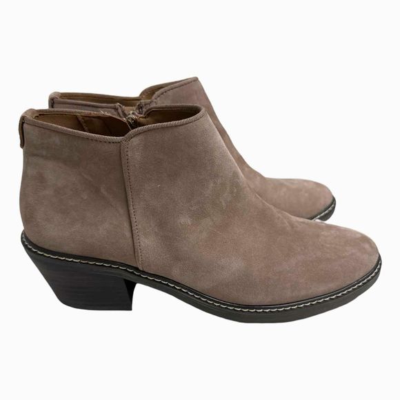 SAM EDELMAN PRYCE WATERPROOF BOOTIE IN TAUPE SIZE 8