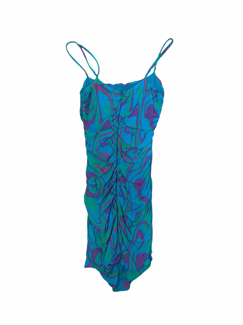 WE WORE WHAT RONNIE DRAPED VISCOSE MINI DRESS SIZE: S