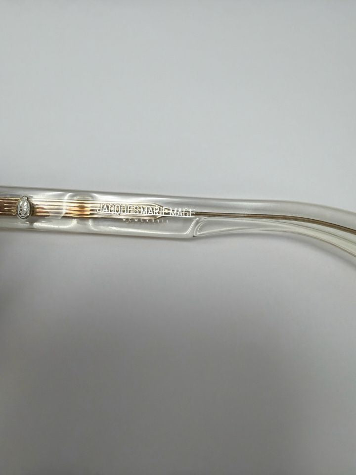 JACQUES MARIE MAGE DEALAN CLEAR ACETATE BROWN GRADIENT SUNGLASSES 150-201