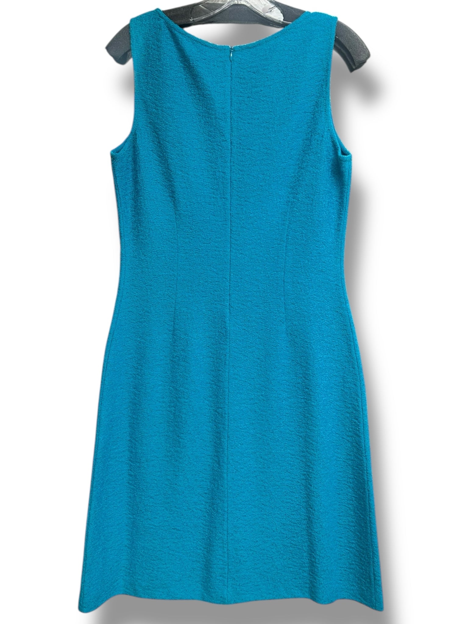 ST JOHN NWT SLEEVELESS SHEATH KNIT LAGOON TEAL DRESS SIZE 6
