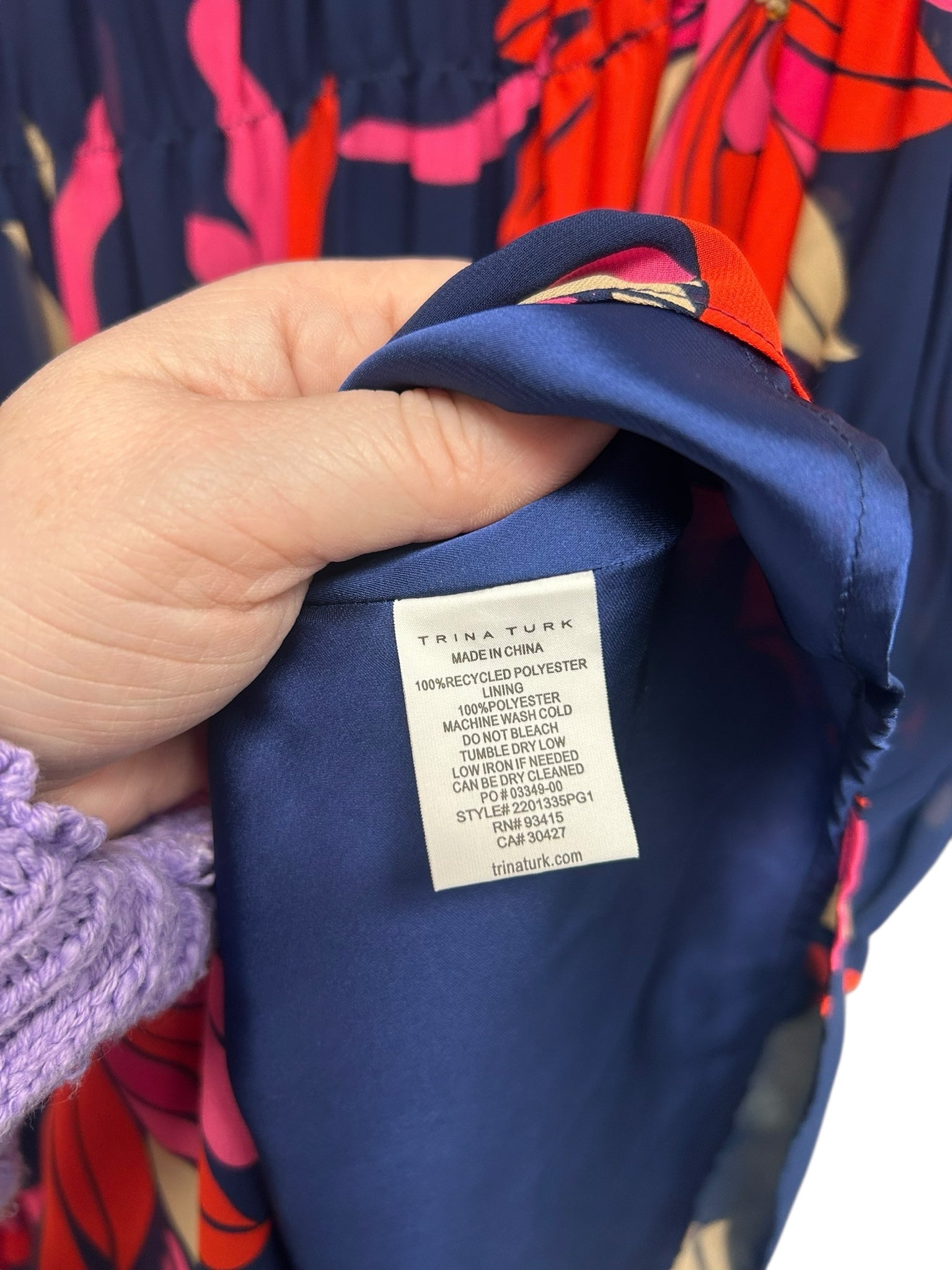 TRINA TURK SILVERY BISHOP SLEEVES MULTI FLORAL PRINT GATHERED MINI DRESS SIZE M - WEARHOUSE  CONSIGNMENT