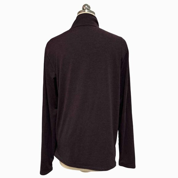 VUORI EASE PERFORMANCE HALF ZIP MAROON SWEATER SIZE M