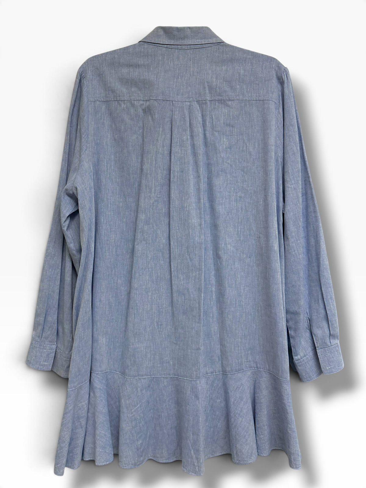 TUCKERNUCK CALLAHAN BLUE COTTON CHAMBRAY SHIRT DRESS SIZE 2X