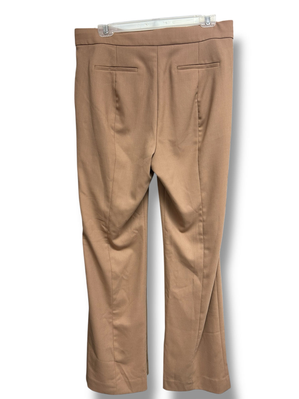 JCREW WILLA FULL LENGTH WOOL BLEND STRAIGHT LEG CAMEL PANTS SIZE 12