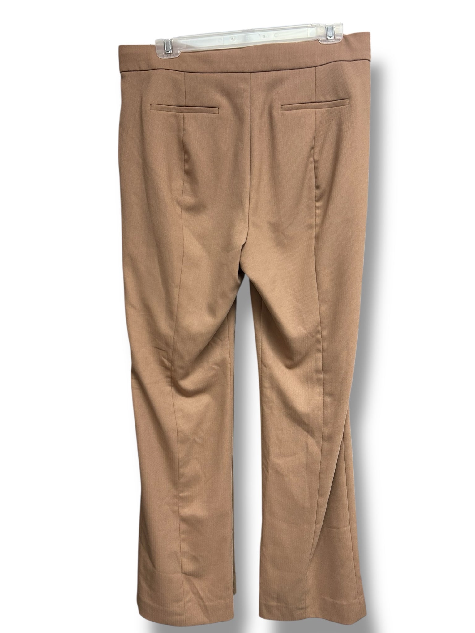 JCREW WILLA FULL LENGTH WOOL BLEND STRAIGHT LEG CAMEL PANTS SIZE 12