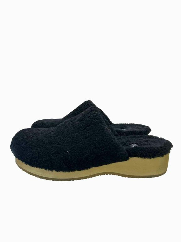 EILEEN FISHER CURLY SHEARLING CLOG WOOD SOLE SIZE: 11
