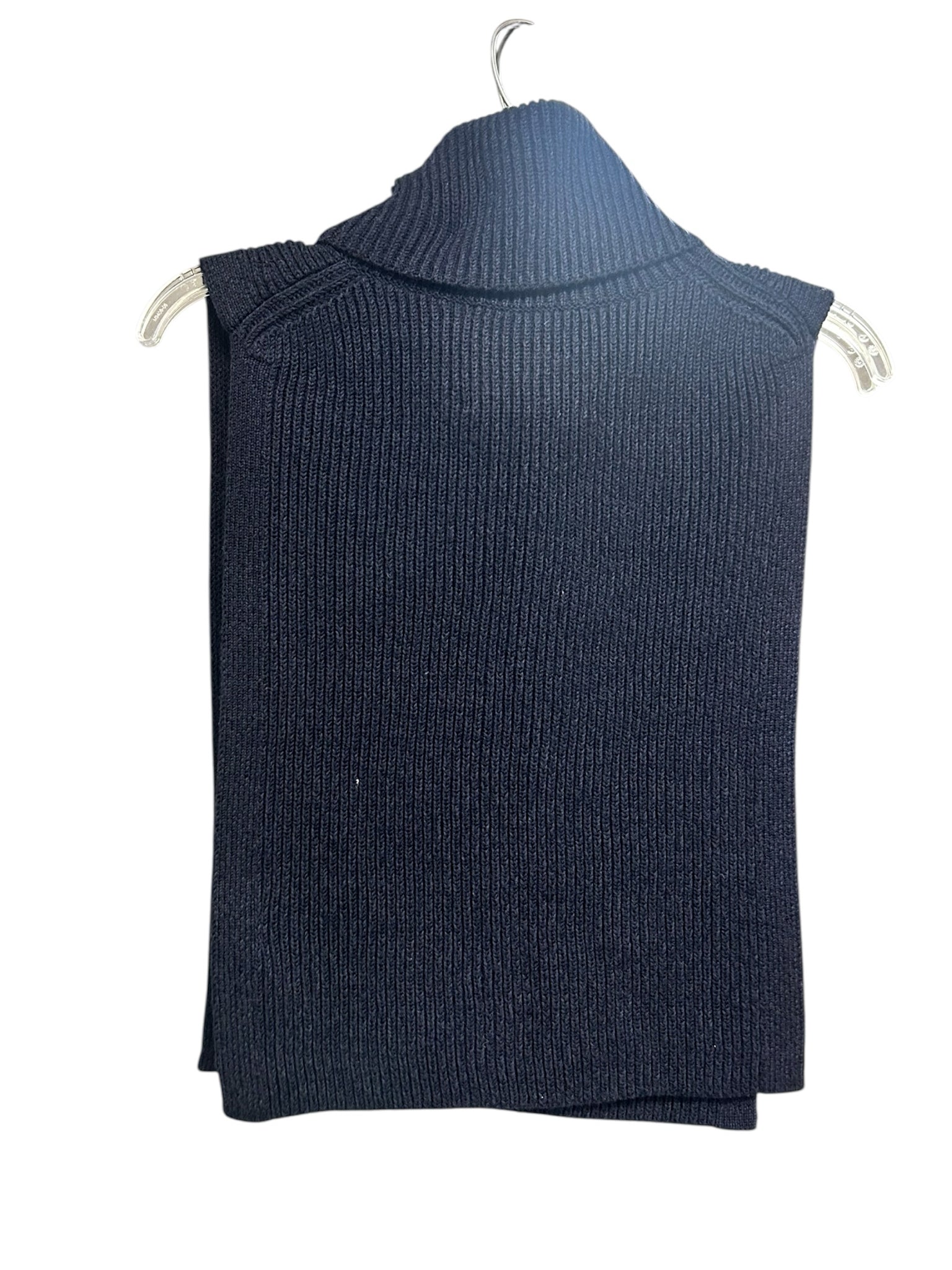 COS NAVY WOOL BLEND KNIT BUTTON DOWN BIB VEST ONE SIZE