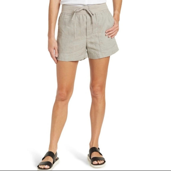 JAMES PERSE COTTON DRAWSTRING SHORTS SAGE GREEN 4 -US 12