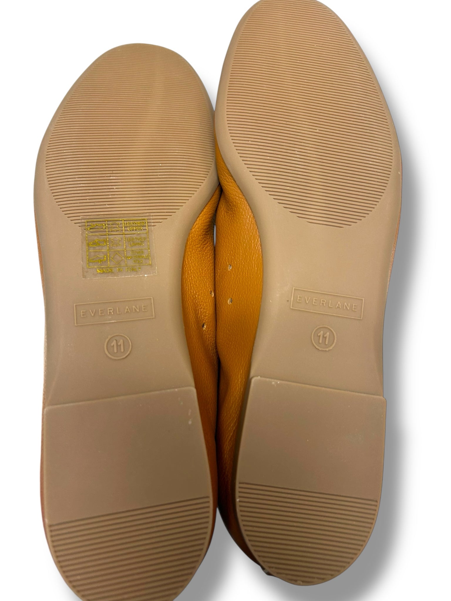 NIB EVERLANE THE ITALIAN LEATHER DAY GLOVE FLATS TOASTED ALMOND SIZE 11 - WEARHOUSE  CONSIGNMENT