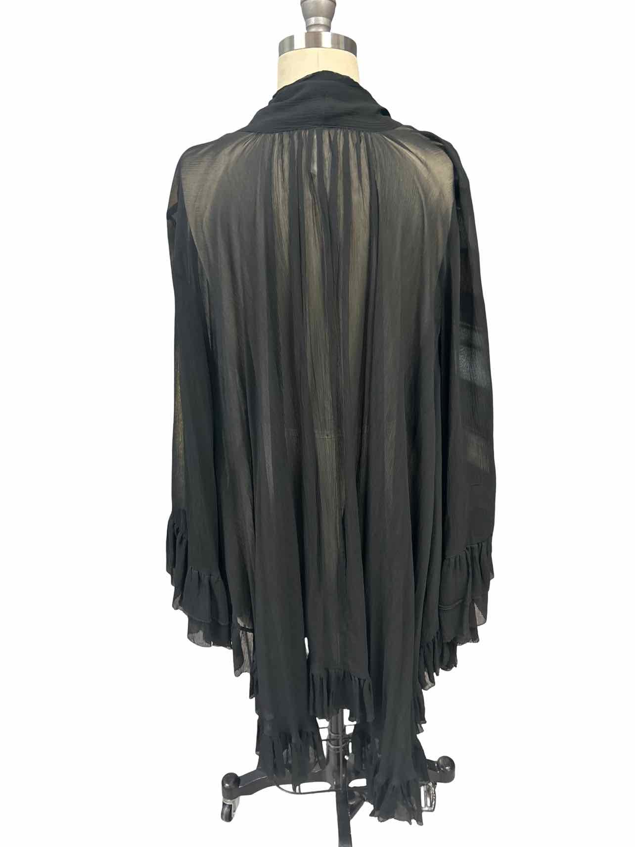 FREE PEOPLE  FULL SLEEVE FRILL TOP SIZE: S