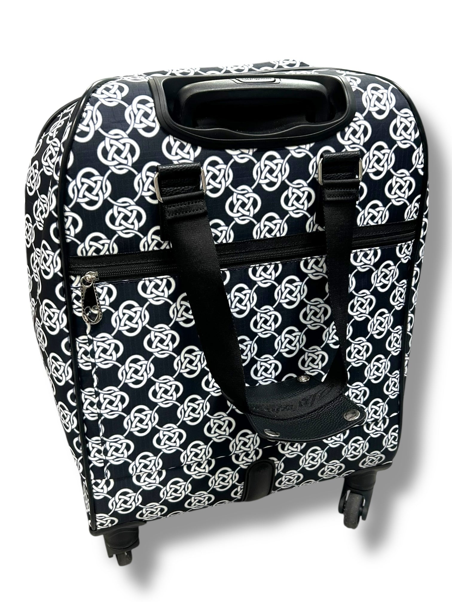 BRIGHTON INTERLOCK WEEKENDER SPINNER CARRY ON SUITCASE BLACK WHITE