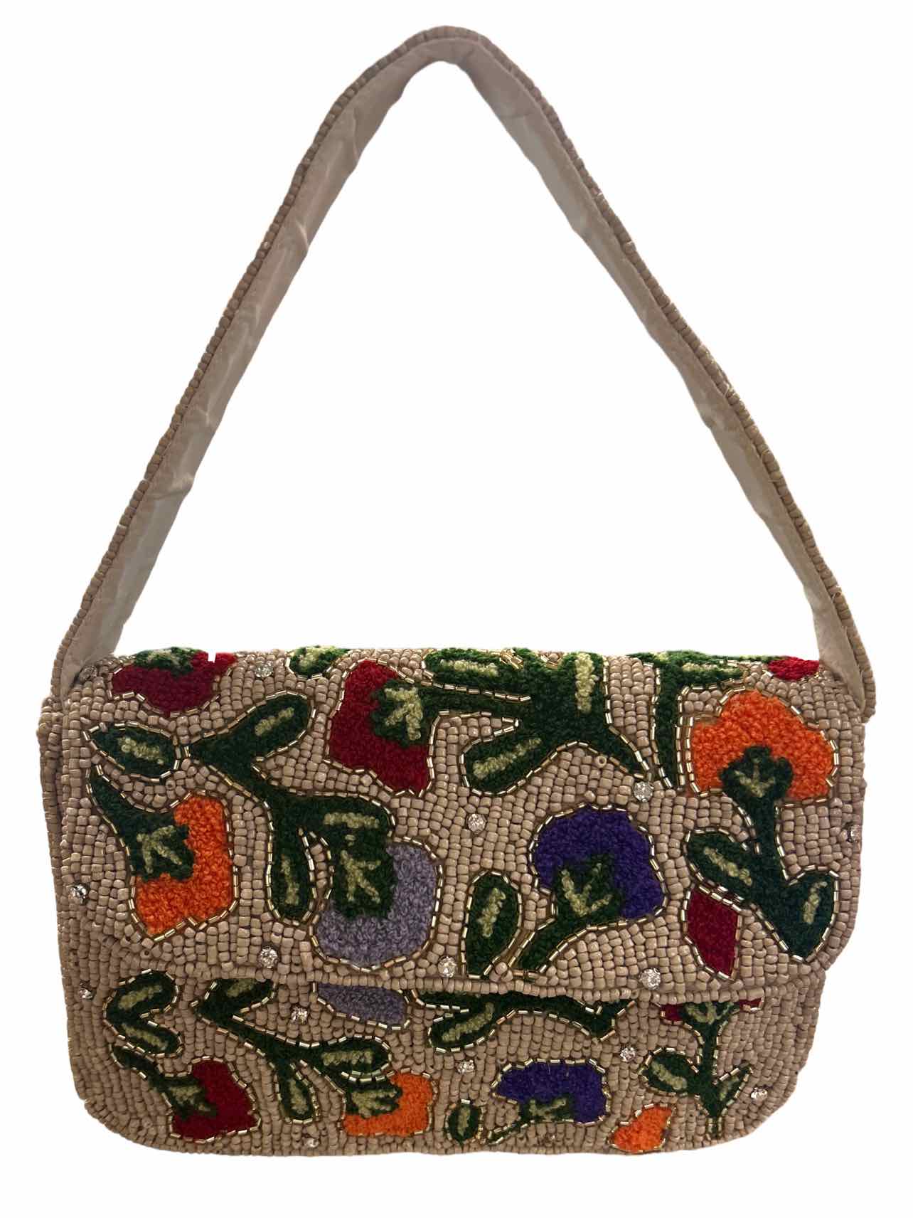 STUDIO 12 BEADED FLORAL SHOULDER