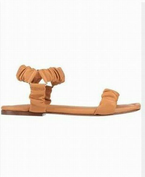 Ulla Johnson ISABELLA RUCHED LEATHER SANDALS SIZE: 39