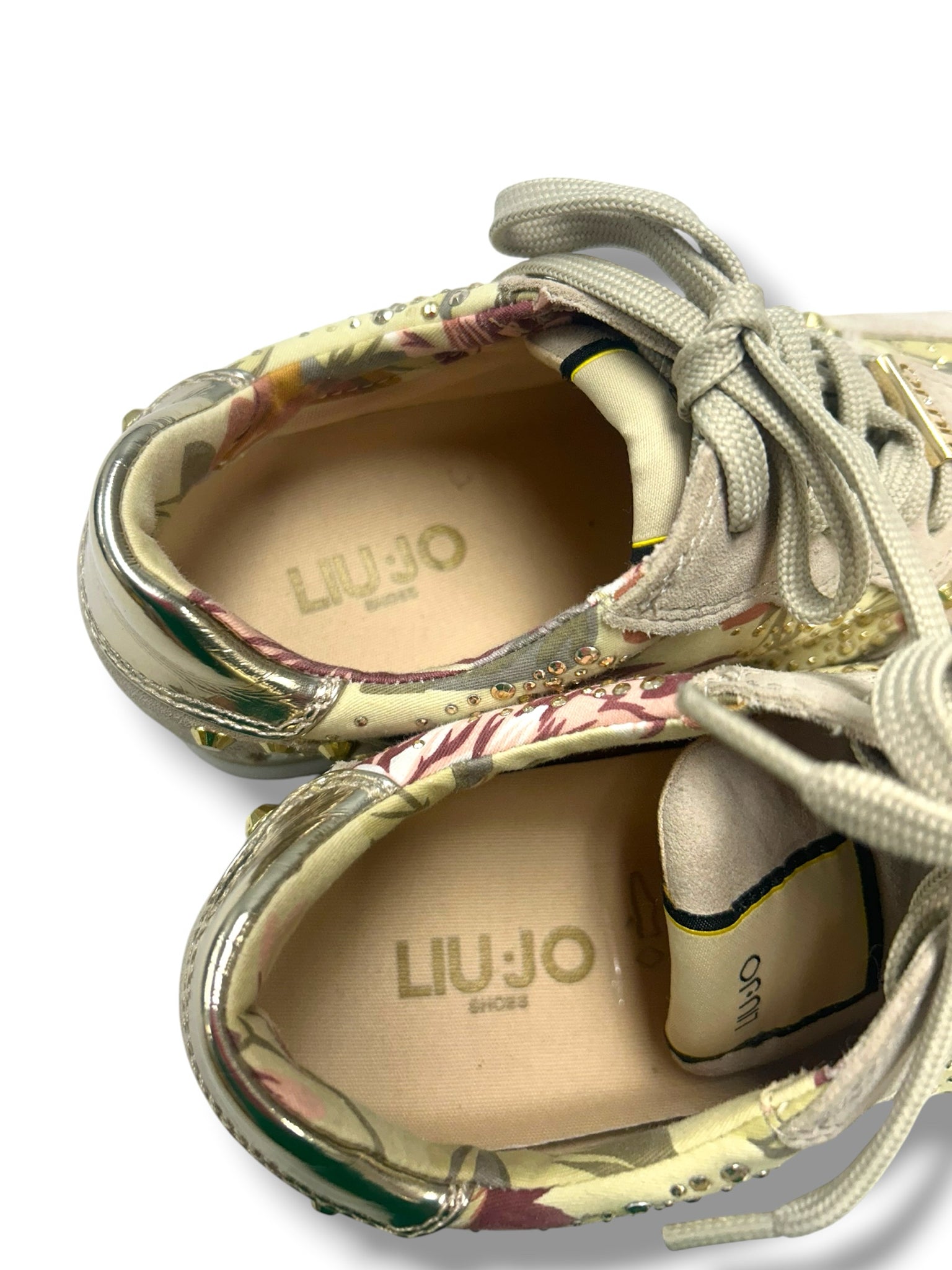 LIU JO MARGUERITE EMBELLISHED TRAINER SNEAKERS SIZE 37 US 7
