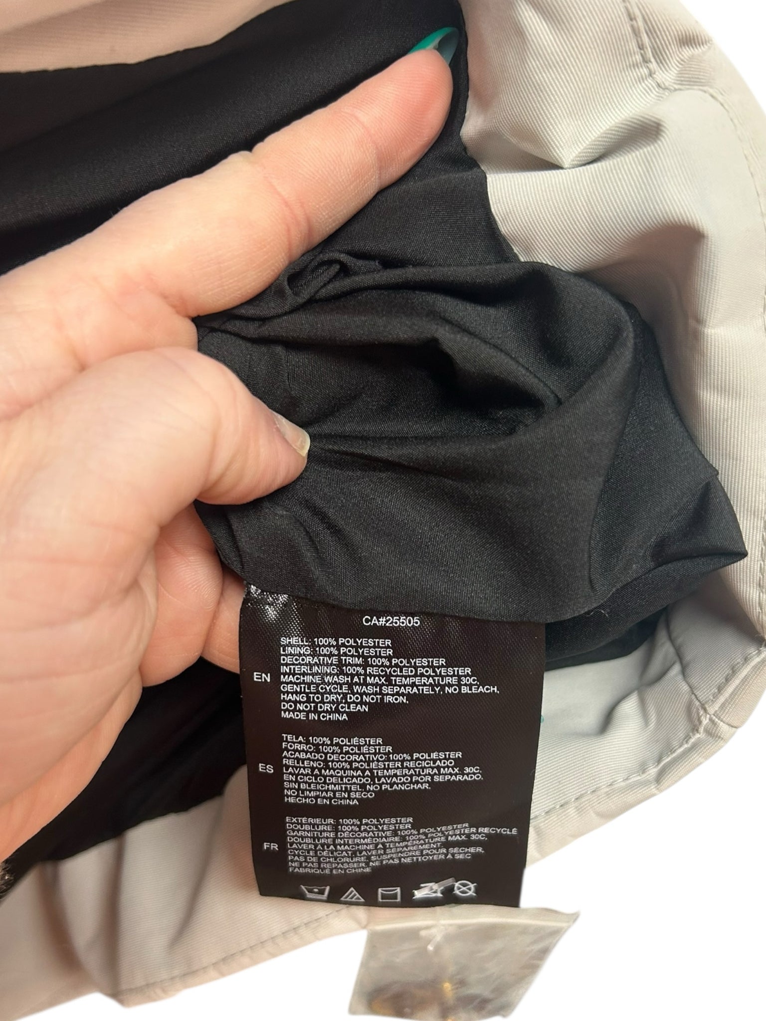 NOIZE HANNAH MID LENGTH CRUELTY FREE SNOW PALE WHITE PARKA SIZE MEDIUM