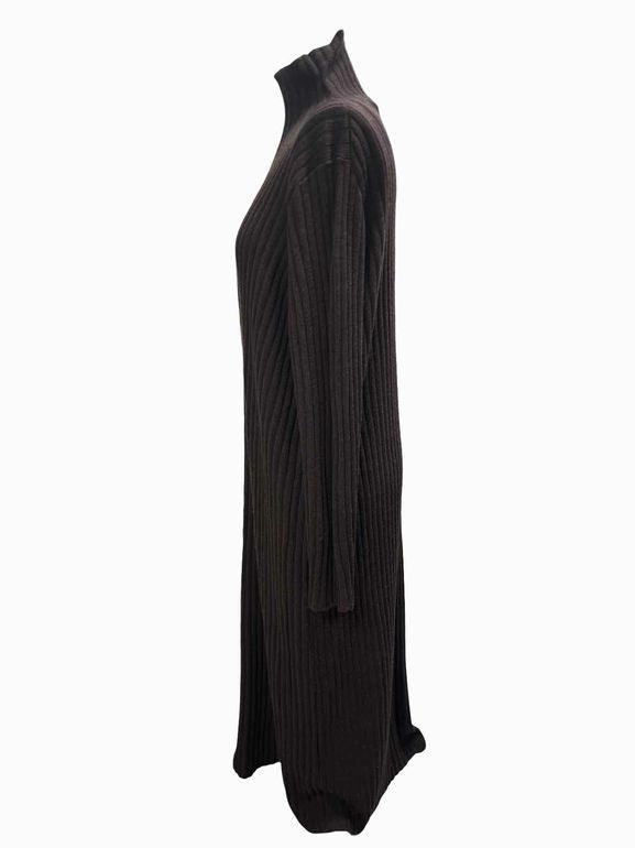 EILEEN FISHER NWT MERINO SCRUNCH NECK RIBBED SWEATER SIZE: L