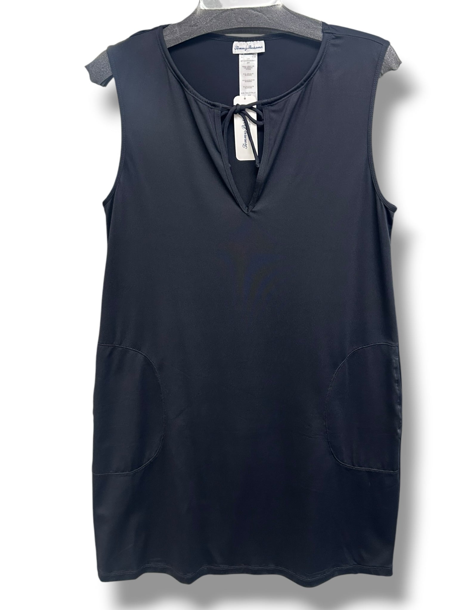 NEW WITH TAGS TOMMY BAHAMA BLACK  SLEEVELESS SPA TANK DRESS SIZE MEDIUM