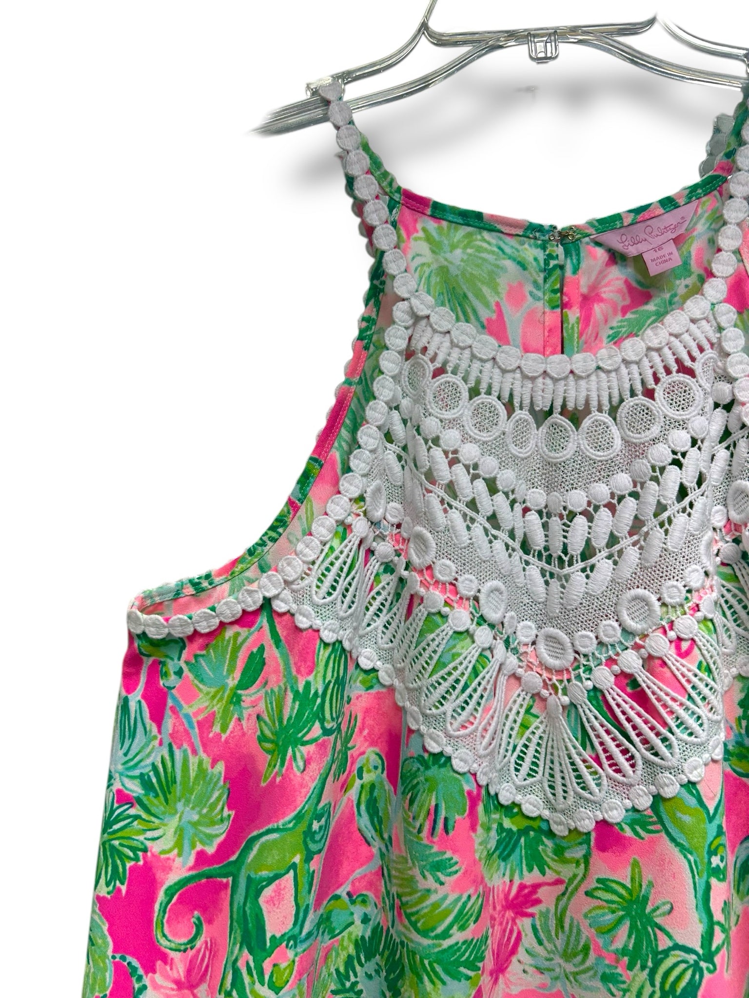 NWT LILLY PULITZER PEARL SOFT SHIFT RAX BERRY CATTY SHACK PRINT DRESS SIZE 16