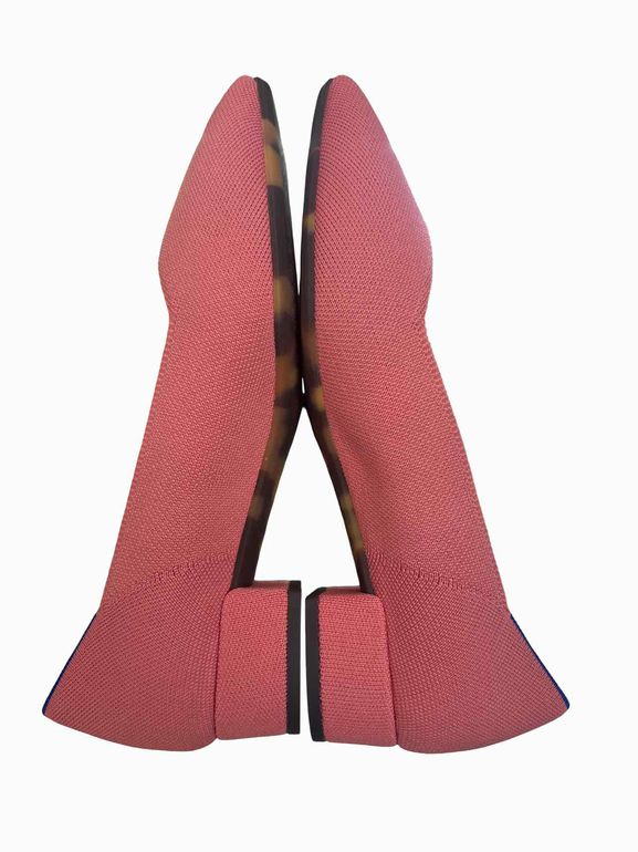 ROTHY'S THE HIGH POINT KNIT BLOCK HEEL SLIP-ON SIZE: 10.5