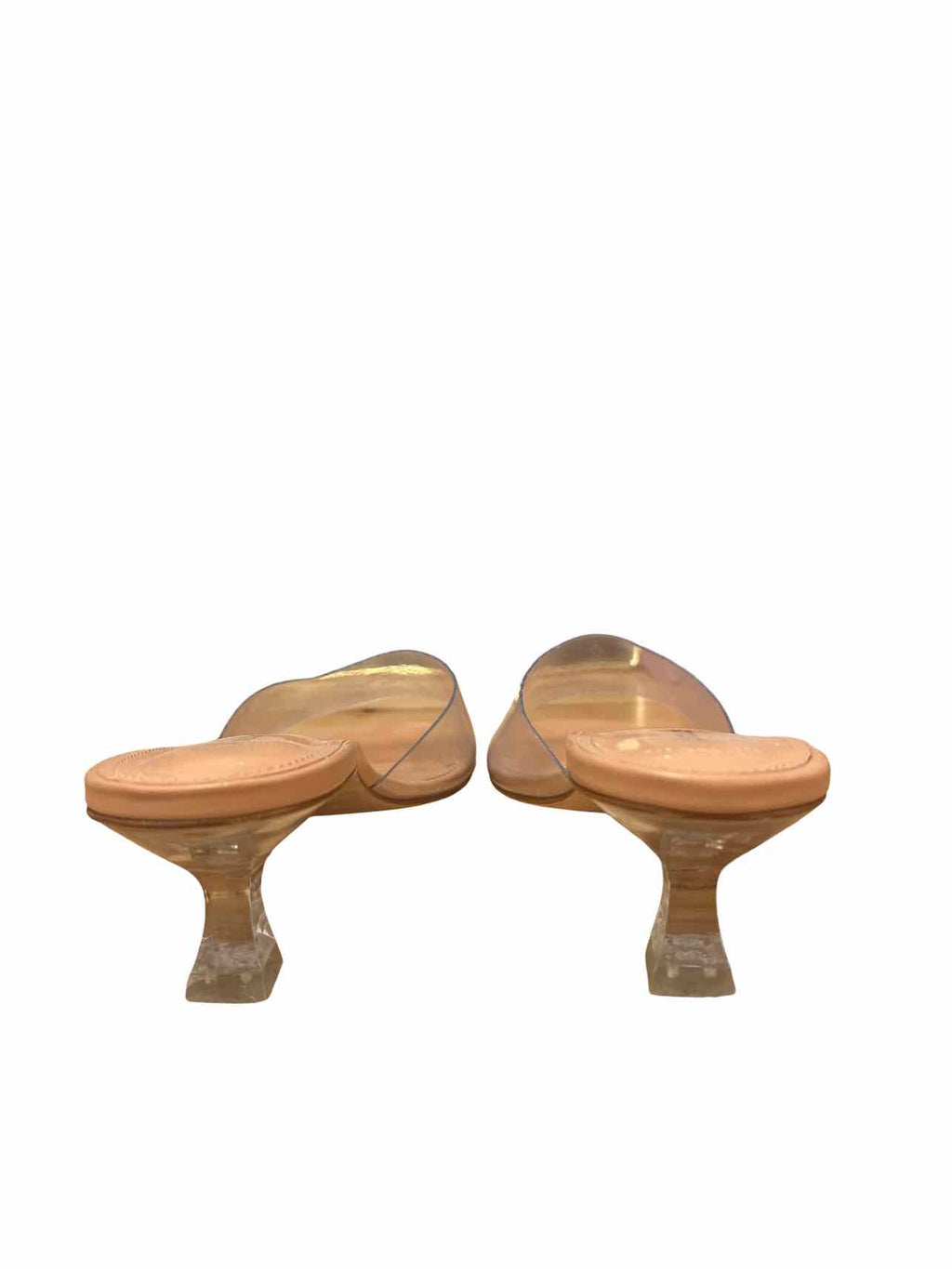 LARROUDE LUCITE VIVI SLIP ON KITTEN HEEL SIZE: 9