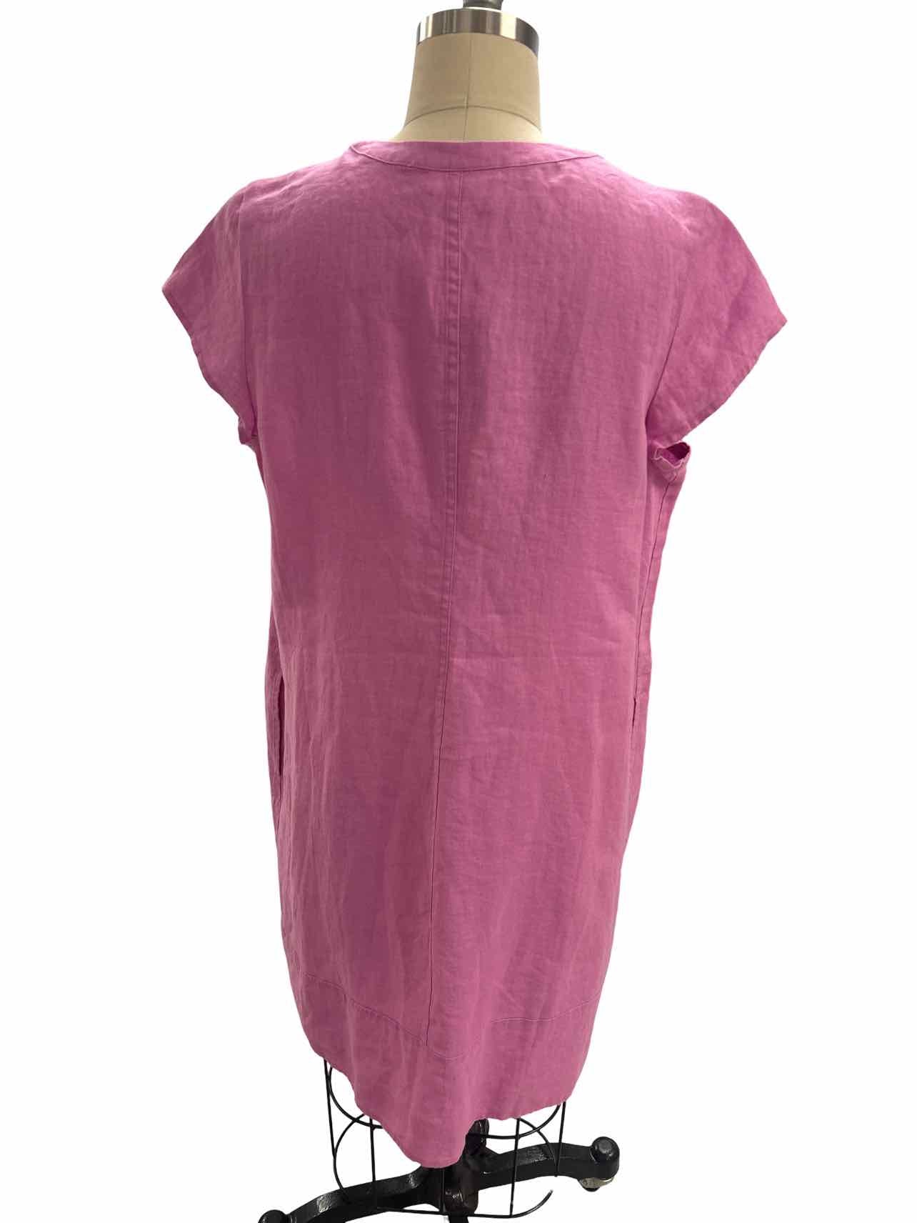 JJILL NWT LOVE LINEN PRINT PLEAT FRONT SS DRESS SIZE: MP