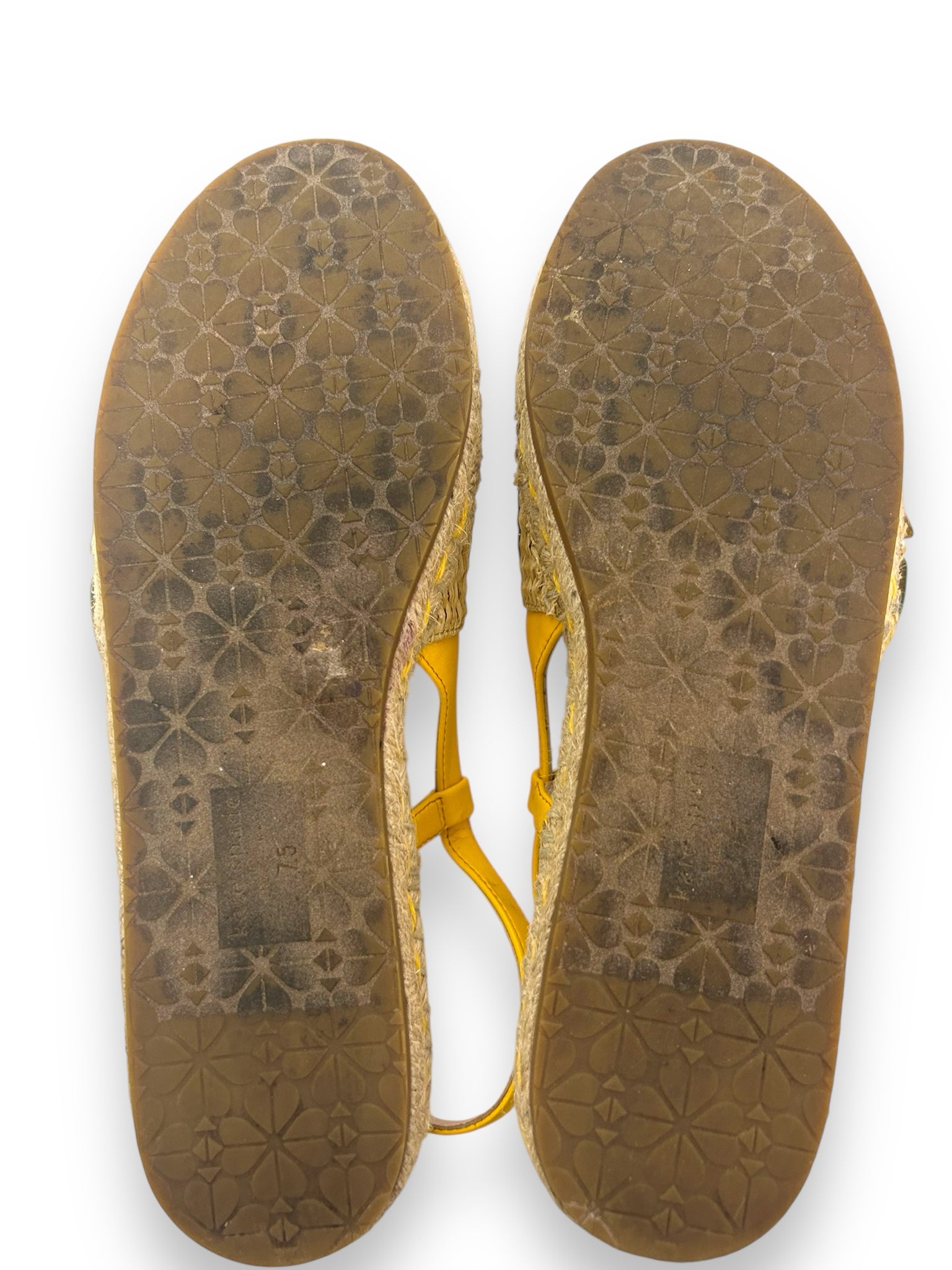 KATE SPADE TROPICAL PINEAPPLE LEATHER SANDAL SIZE 7.5