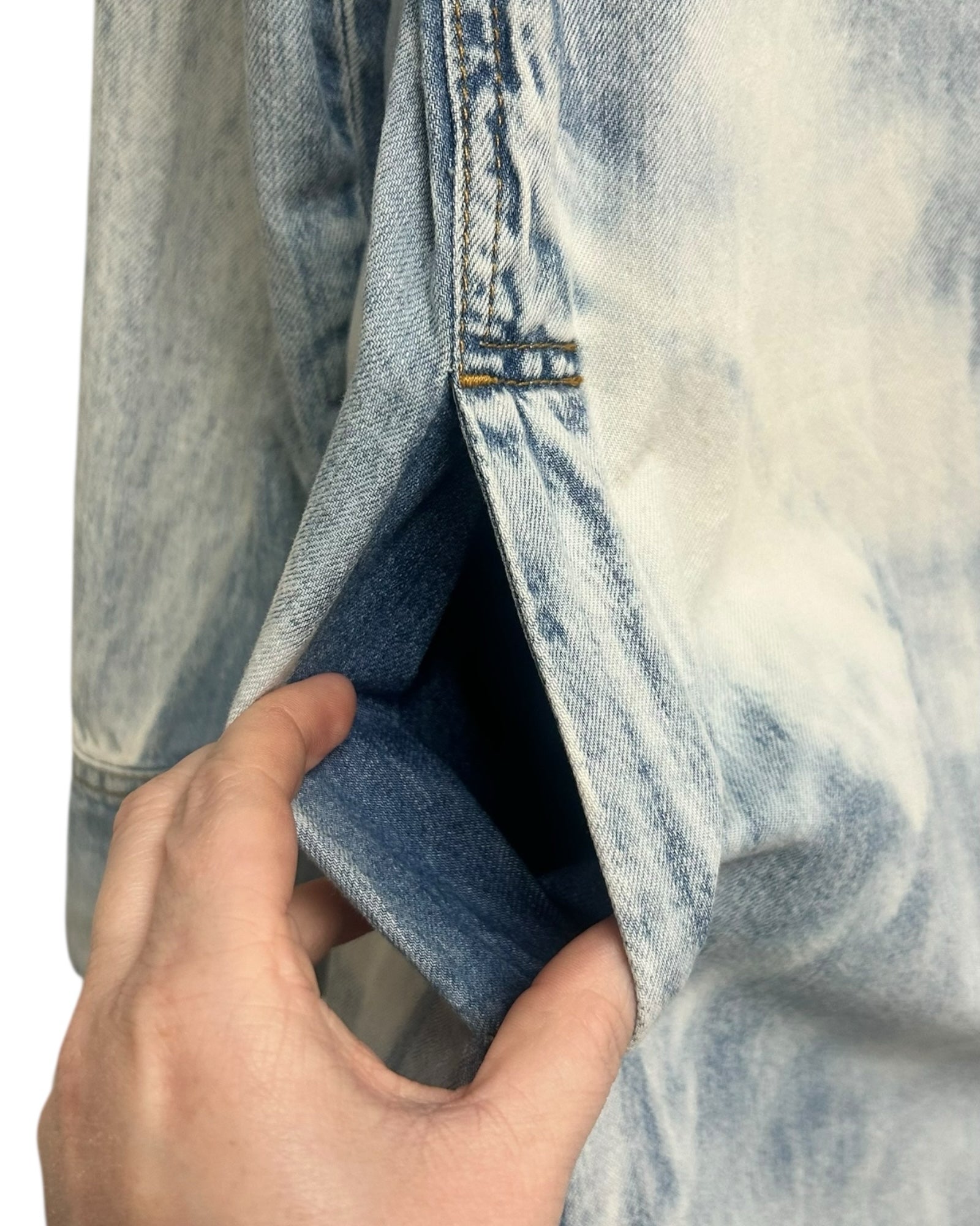 FREE PEOPLE WE THE FREE TUSCAN TYE DIE DENIM TUNIC SIZE XS