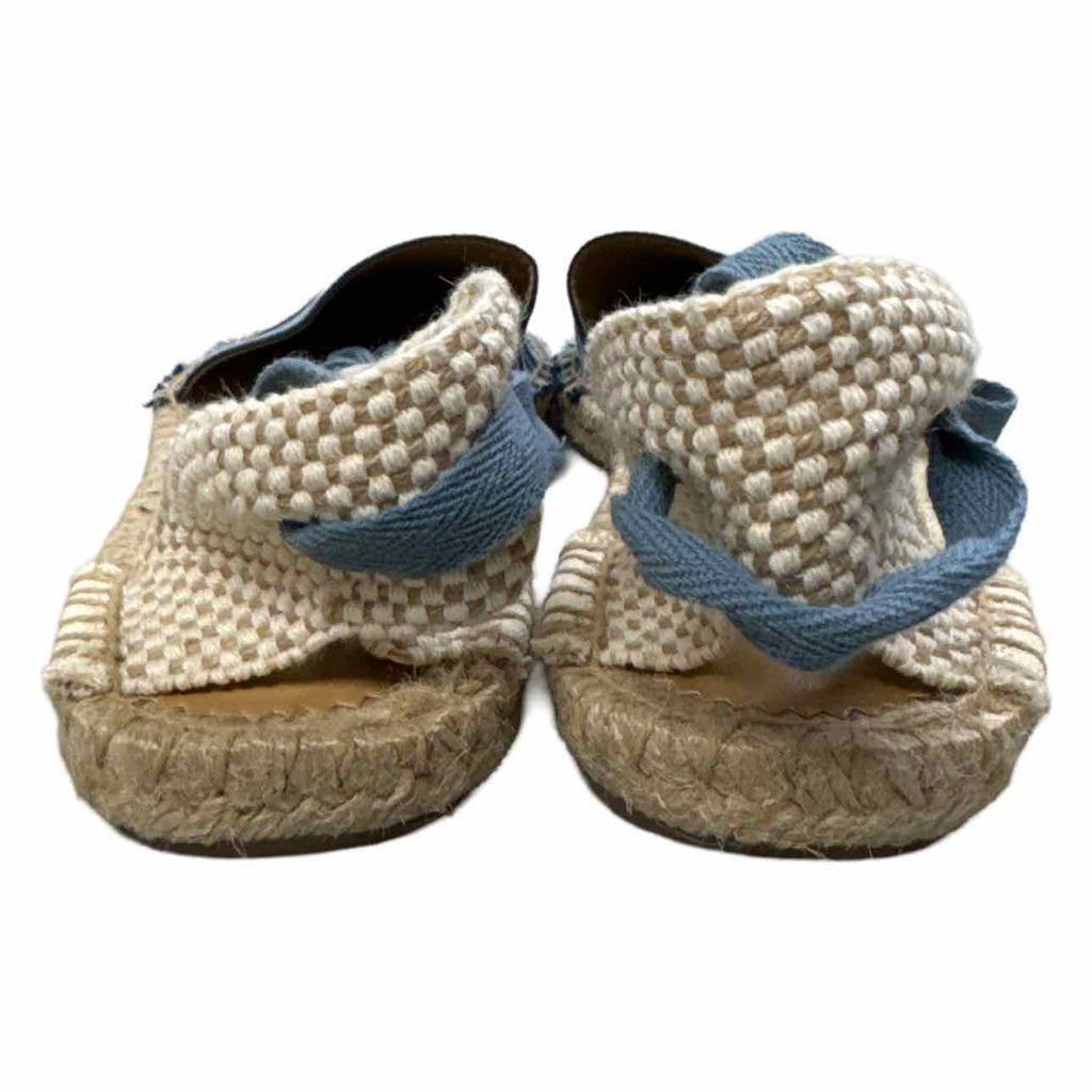 JCREW NWOT! ANKLE TIE CANVAS BLUES ESPADRILLE SIZE 10