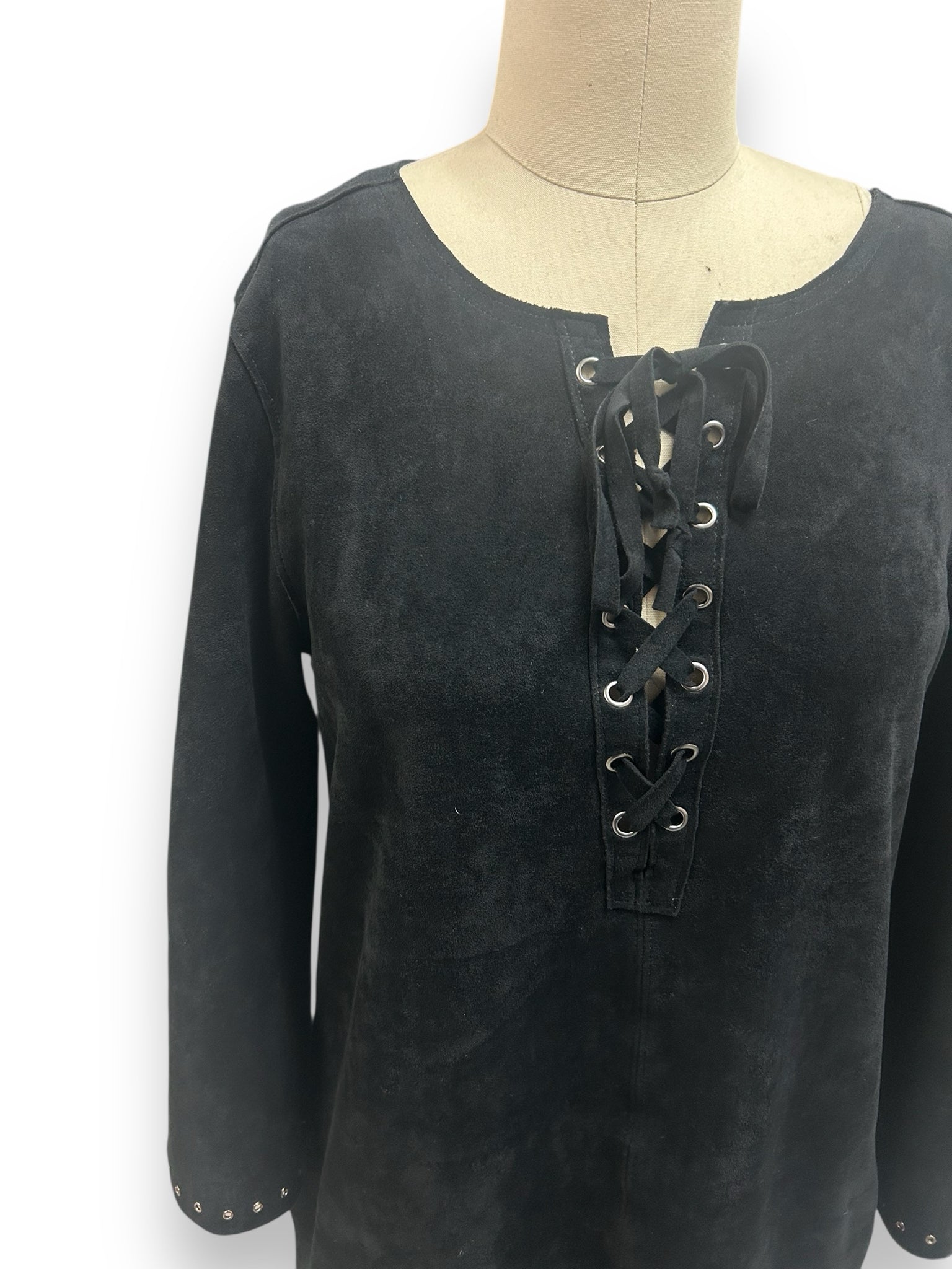 VELVET BY GRAHAM AND SPENCER BLACK SUEDE RALEIGH SHIFT DRESS SIZE XS