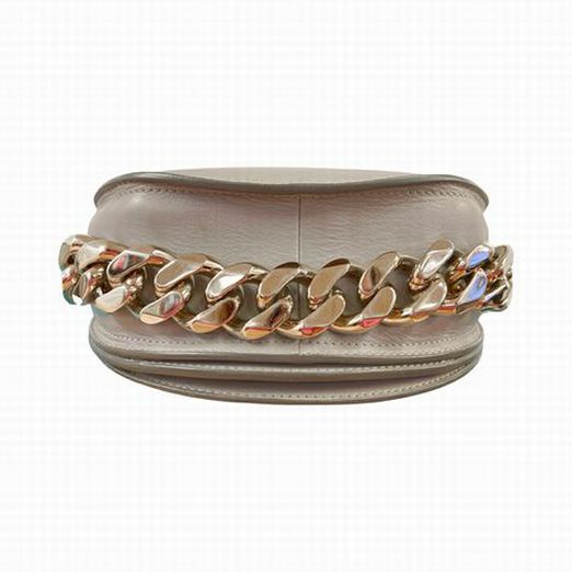 GIVENCHY INFINITY CHAIN CURB SMOOTH LEATHER SADDLE CROSSBODY BAG