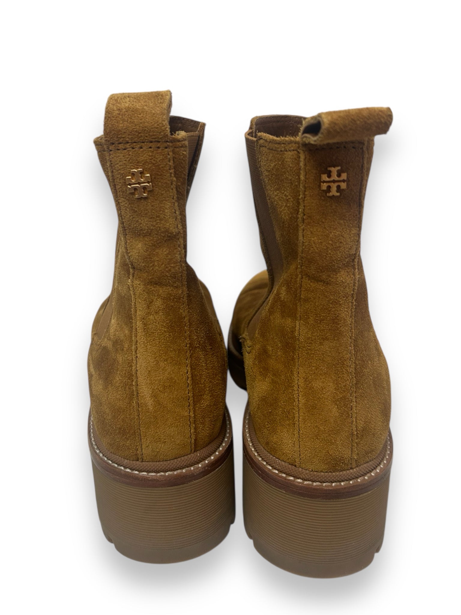 TORY BURCH SUEDE CHELSEA LUG SOLE ANKLE BOOTS SIZE 10.5